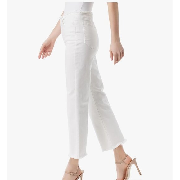 Jessica Simpson Love Song High Rise Crop Flare White Jeans Womens Size 27 Denim - Picture 12 of 12